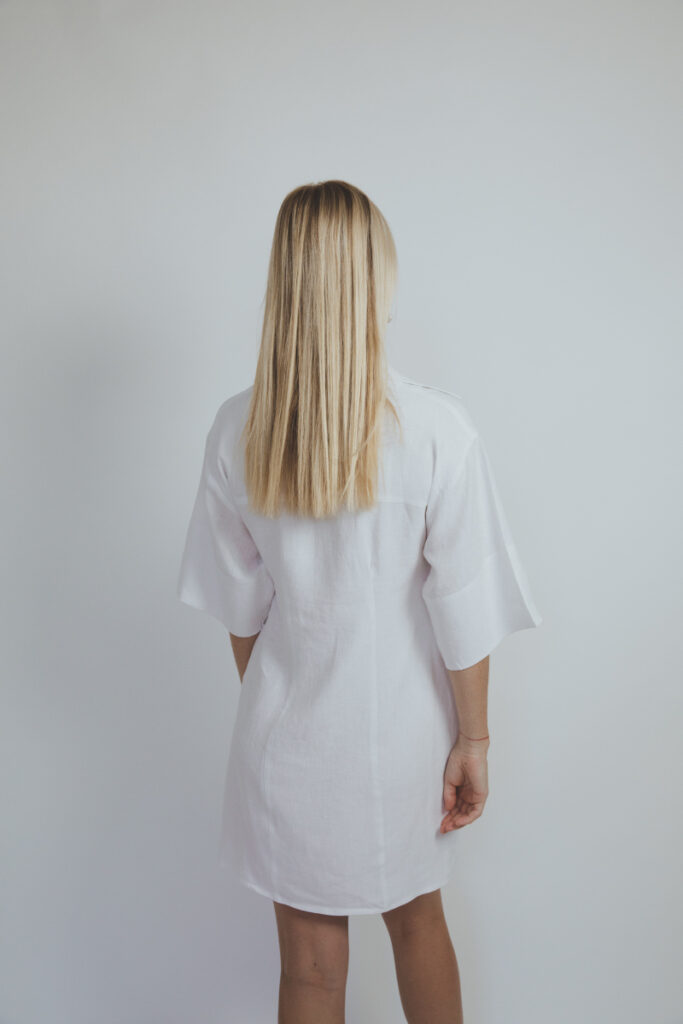 Felicia Shirt Dress - White