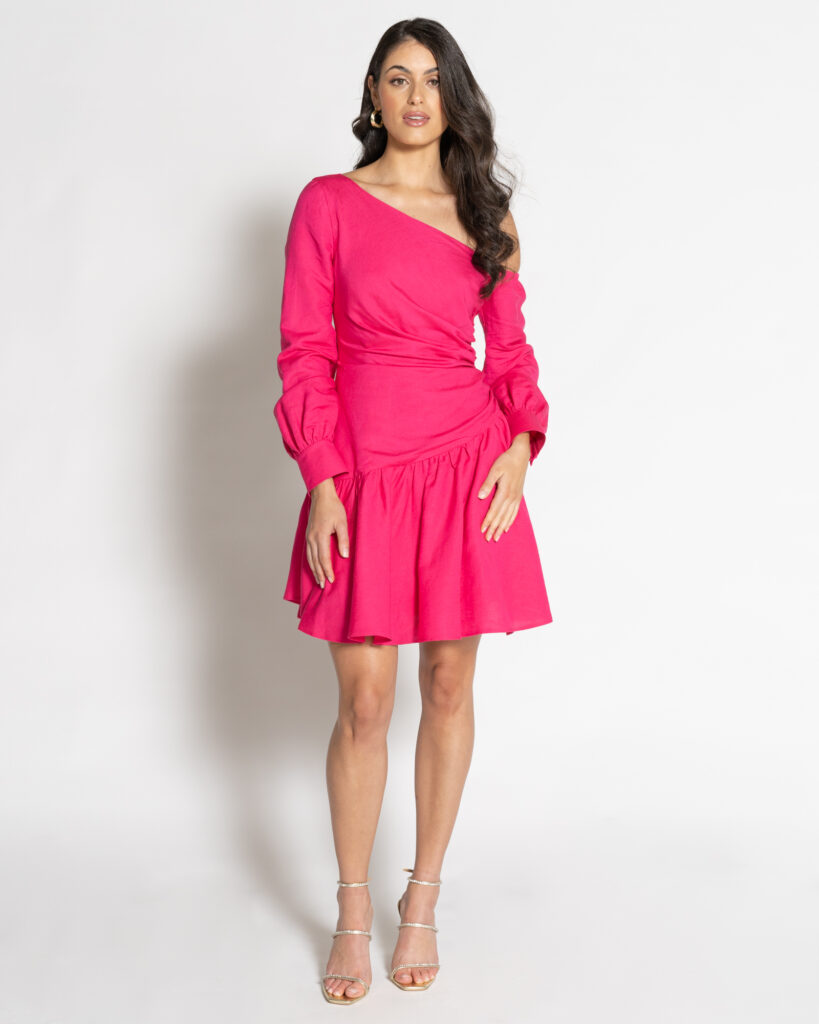 Steffanie Mini Dress 2.0 - Pink Magenta