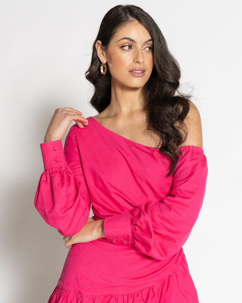 Steffanie Mini Dress 2.0 - Pink Magenta