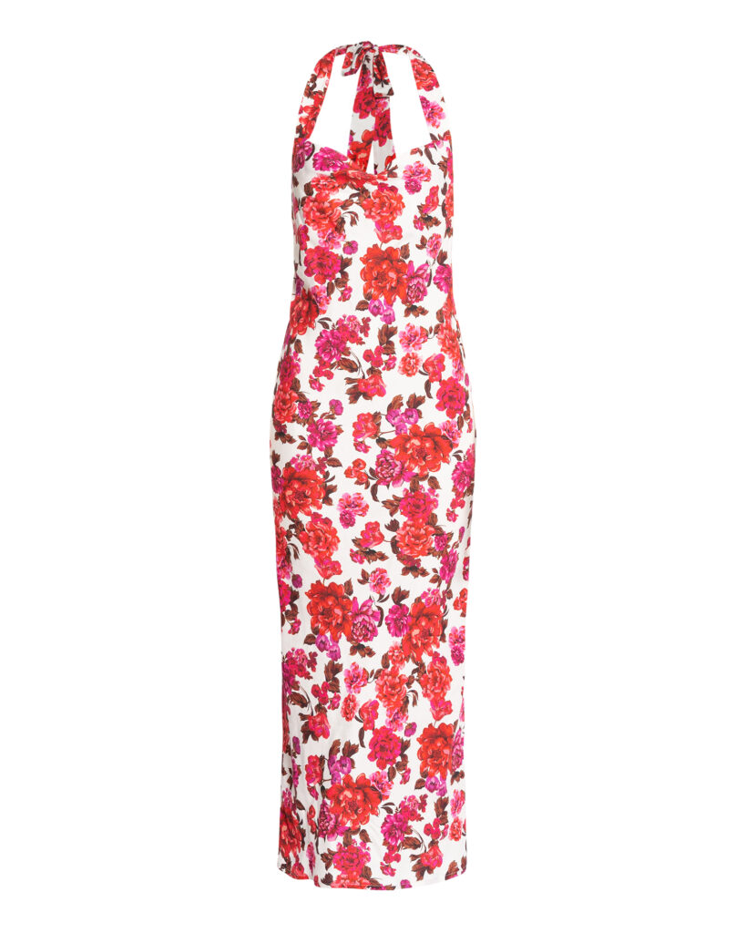 Kahlee Midi Dress - Pink Floral Print