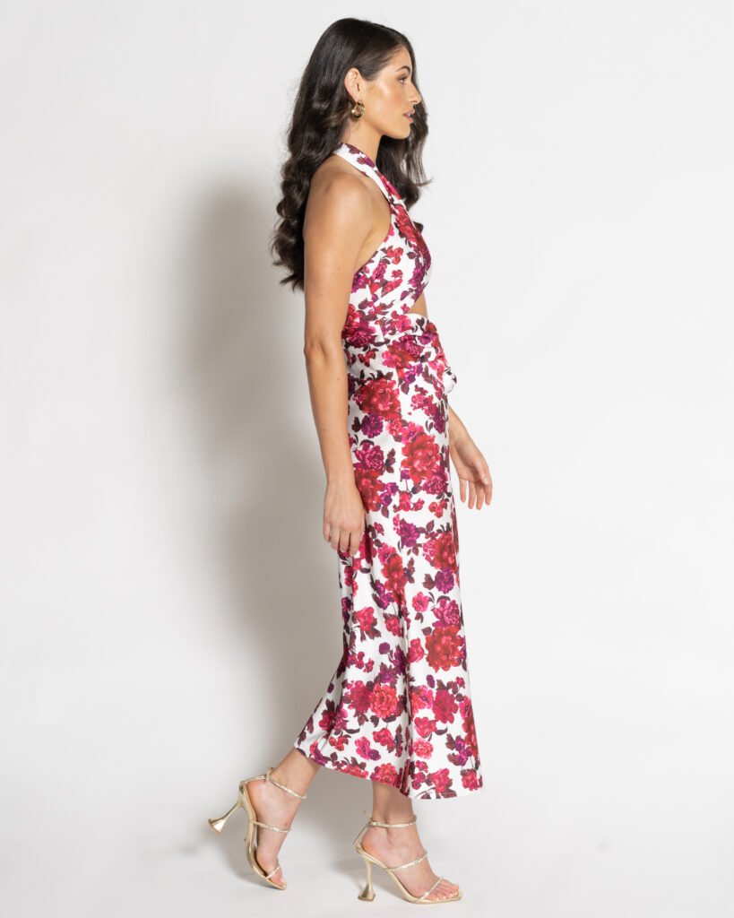 Georgia Midi Dress - Pink Floral