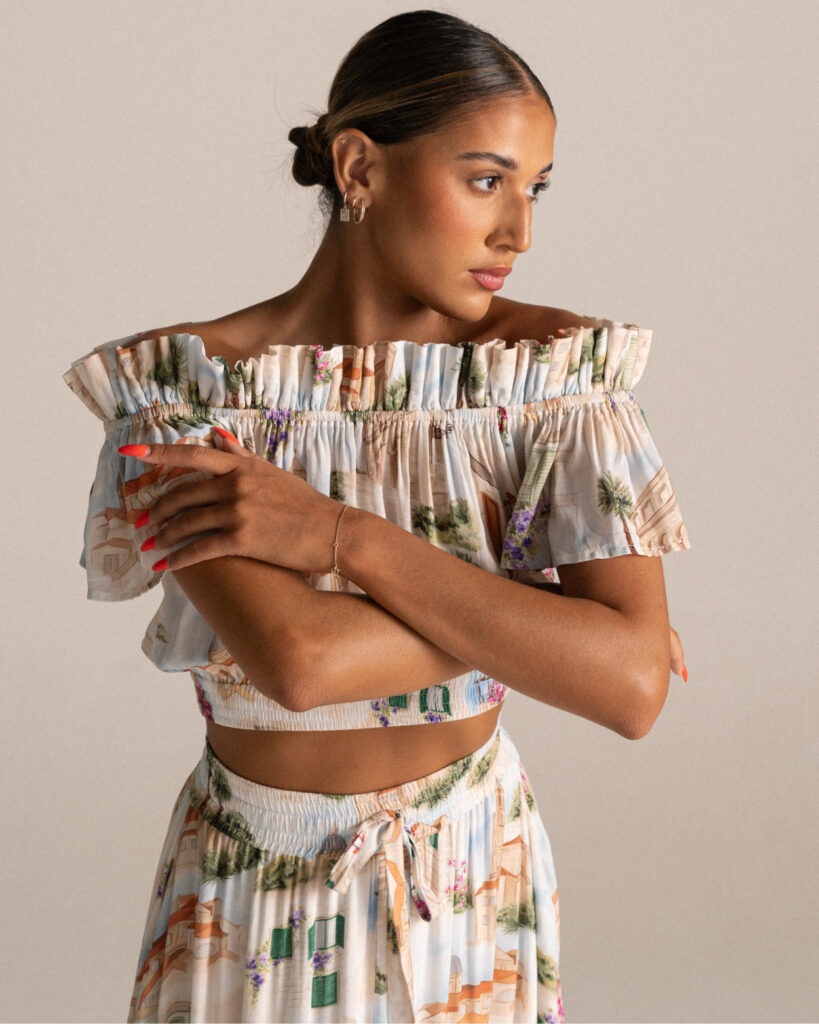 Aria Crop Top - City Split