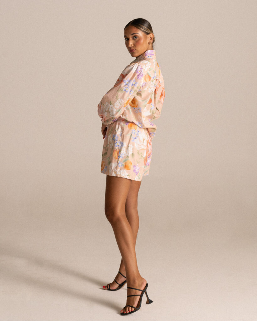 Chiara Shorts - Peachy Floral