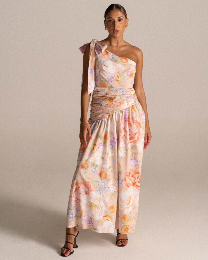 Claudia Maxi Dress - Peachy Floral