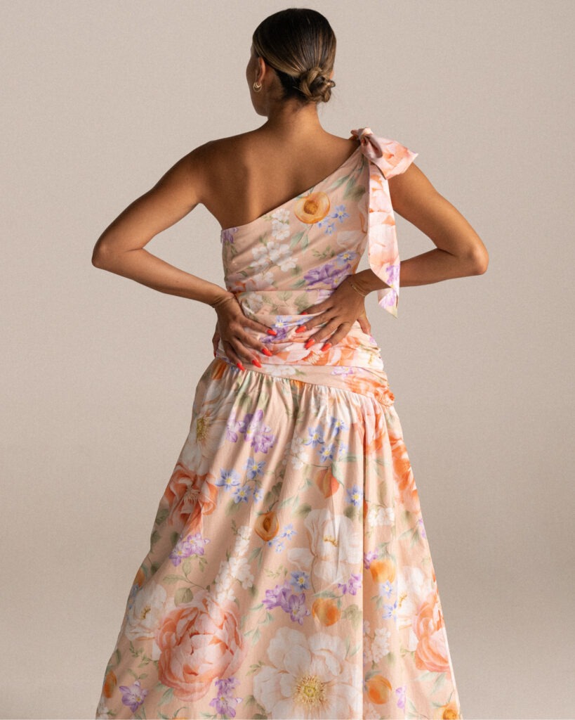 Claudia Maxi Dress - Peachy Floral