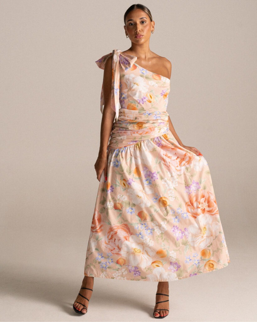 Claudia Maxi Dress - Peachy Floral
