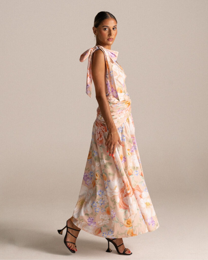 Claudia Maxi Dress - Peachy Floral